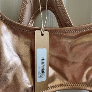 SKIMS Metallic Swim Cut-Out Monokini